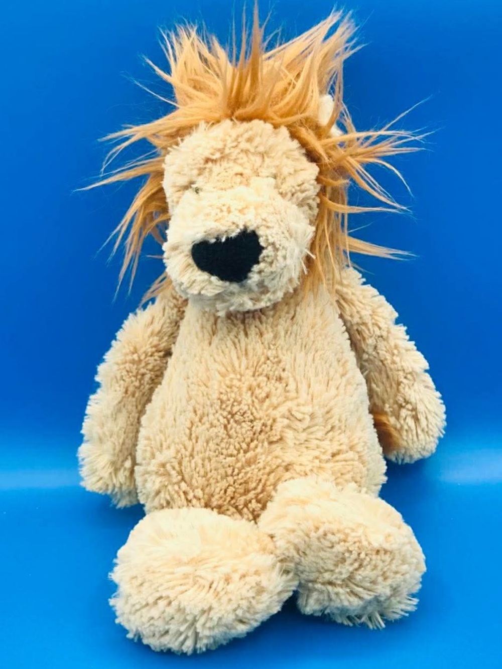 Authentic Jellycat London Lion Plush - Medium 11-Inch Shaggy Mane Luxury